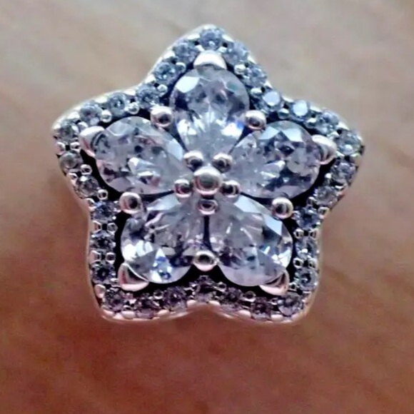 Pandora, sparkling snowflake, pave charm - Picture 11 of 11
